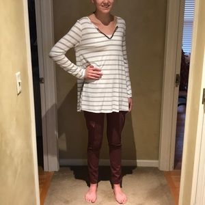 Grey beyond basic striped tunic